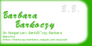 barbara barkoczy business card